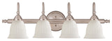 Brunswick Bath Vanity 4-Light Bath Vanity Fixture Vanity, Satin Nickel