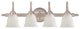 Brunswick Bath Vanity 4-Light Bath Vanity Fixture Vanity, Satin Nickel