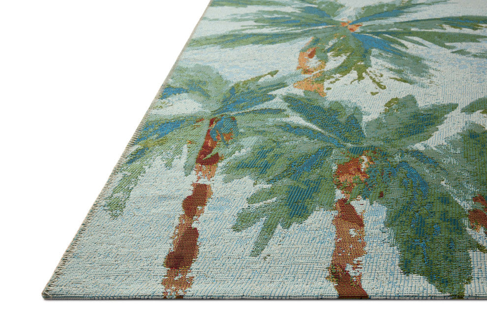 Loloi Botanical Sky / Green 18" x 18" Sample Rug