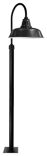 Cocoweb 16" Farmhouse LED Post Light in Black With 8' Tall Post