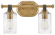 Hinkley Halstead Small Two Light Vanity, Heritage Brass