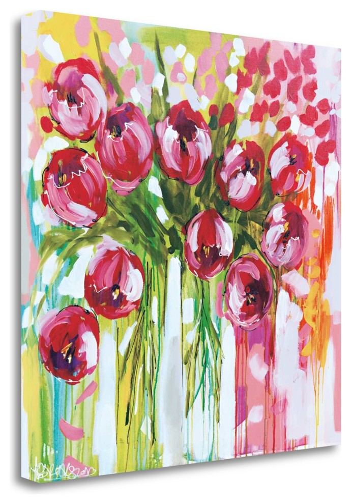 "Razzle Dazzle Tulips" By Amanda J. Brooks, Giclee Print on Gallery Wrap Canvas