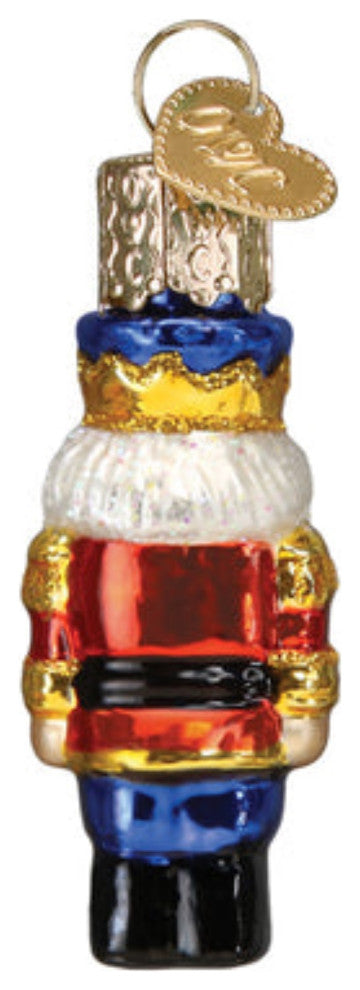 Old World Christmas Mini Nutcracker Soldier Blown Glass Holiday Tree Ornament