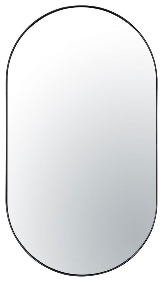 Capsule Wall Mirror, Black
