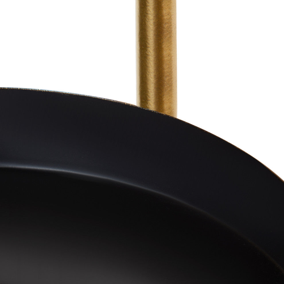 Finn Tiered Tabletop Planter, Black/Gold 7.25x7.25x10