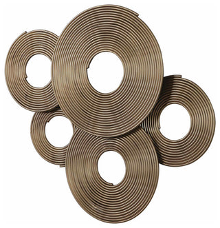 Uttermost 04201 Ahmet 27-3/16" x 34-5/8" Abstract Wall Sculpture - Soft Gold