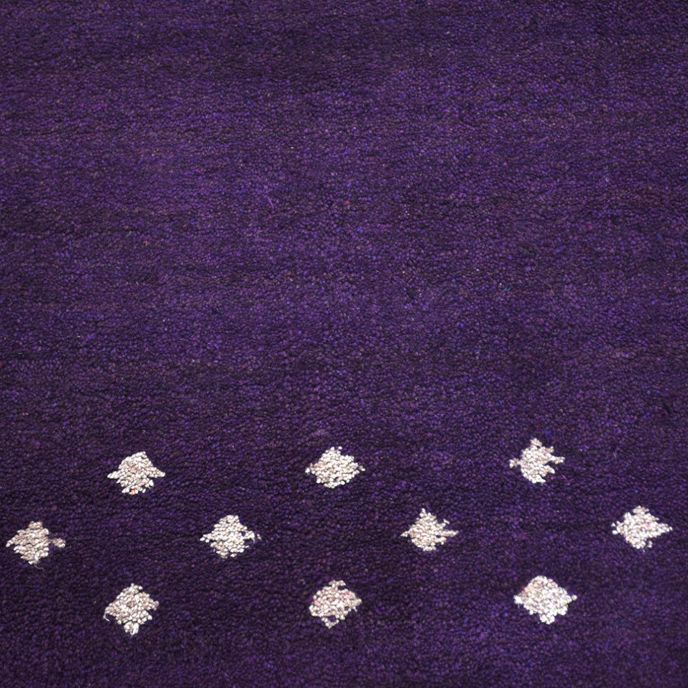 HAND KNOTTED LOOM SILK ECO-FRIENDLY RUGS-8'x11',Rectangle,Purple,Contemporary