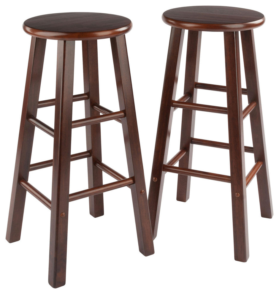 Element 2-Pc Bar Stool Set, Walnut