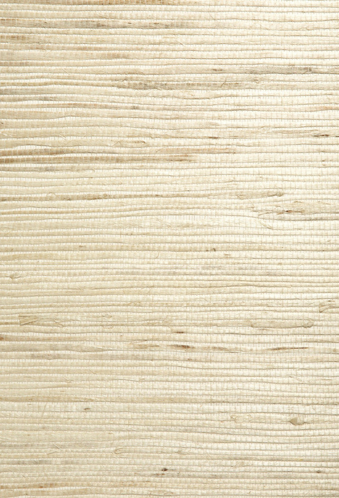 Qi Taupe Grasscloth Wallpaper, Bolt