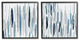 Abstract Brushed Rainfall Contemporary Modern Painting , 2pc, each 24 x 24