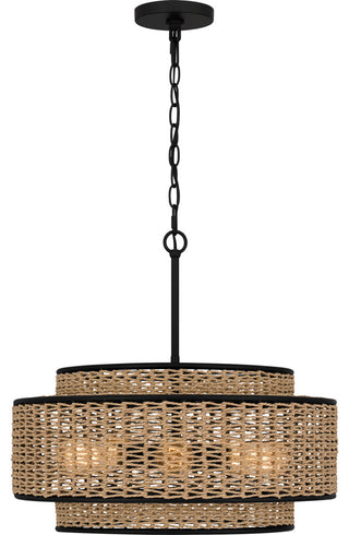 Quoizel QP6161 Teton 5 Light 20"W Pendant - Matte Black