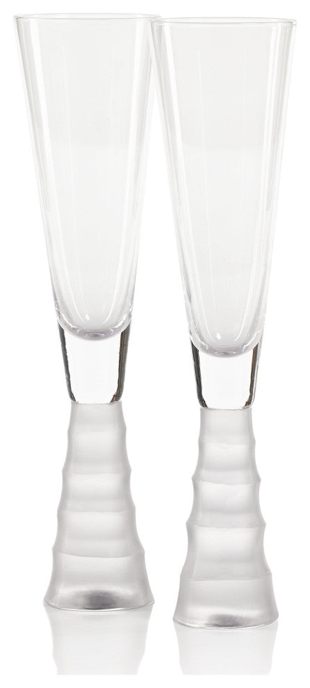 Terrell Bamboo Stem Champagne Flutes, Set of 4