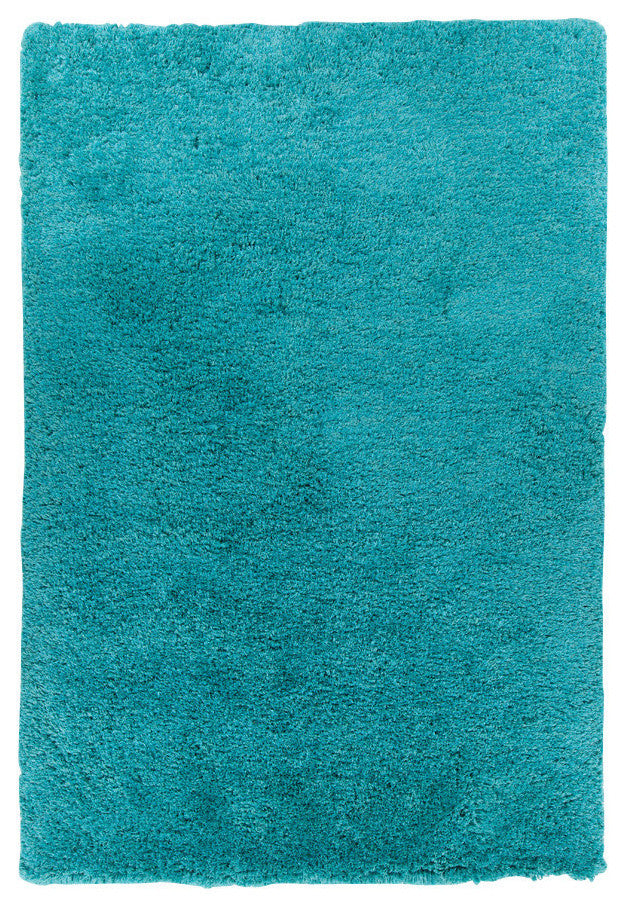 Osim Contemporary Area Rug, Turquoise, 9'x13'