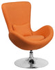 Egg Series Orange Fabric Side Reception Chair