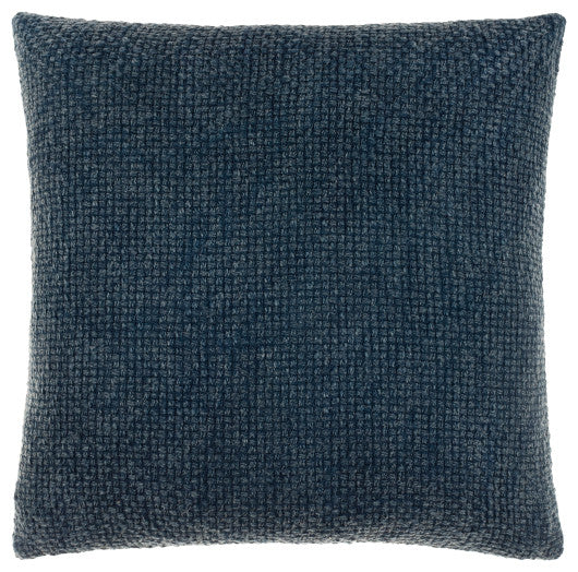 Surya Washed Texture Deep Teal Pillow Shell With Polyester Insert 18"H X 18"W