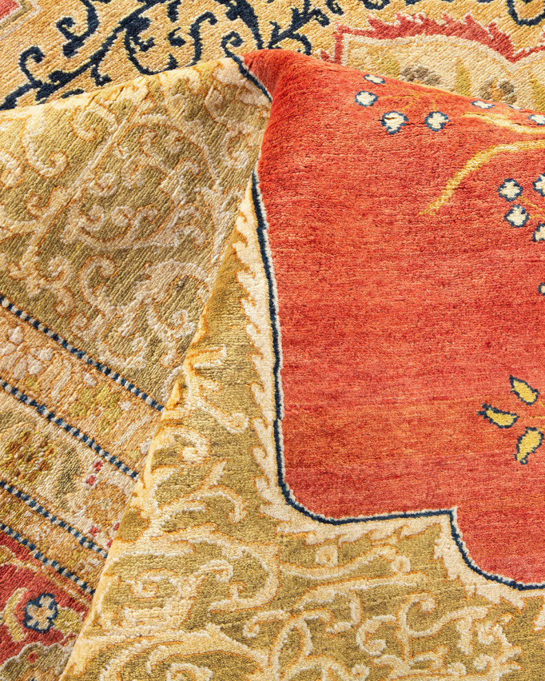 Mogul, One-of-a-Kind Hand-Knotted Area Rug Orange, 8'0"x9'10"