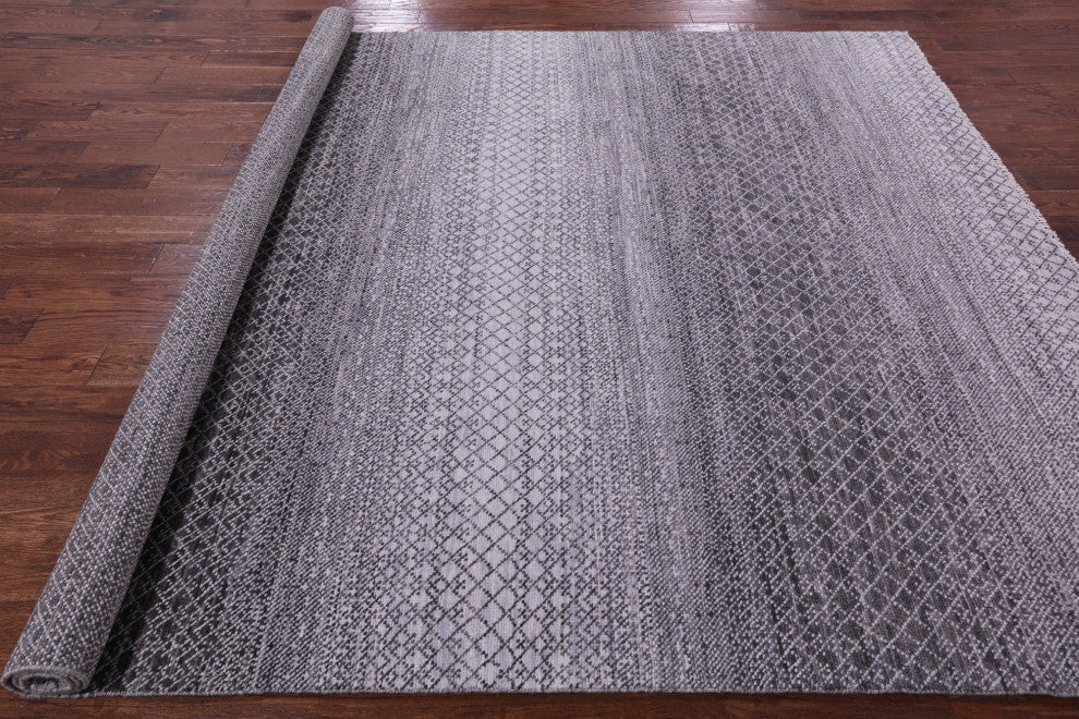 8' 2" X 9' 9" Savannah Grass Handmade Wool Rug - Q13232