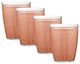 Kraftware Fishnet Double Wall Glasses, Toffee, 14 oz, Set of 4