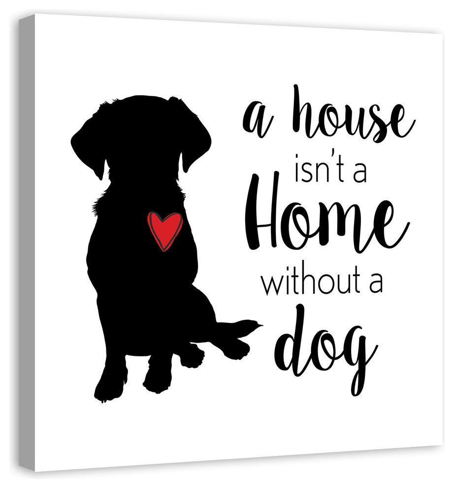Designs Direct House Home Dog 36x36 Canvas Wall Art