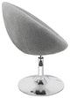 Antoinette Round Tufted Vanity Chair, Gray Boucle