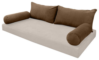 STYLE V2 Twin Velvet Knife Edge Indoor Daybed Bolster Pillow |COVER ONLY| AD308