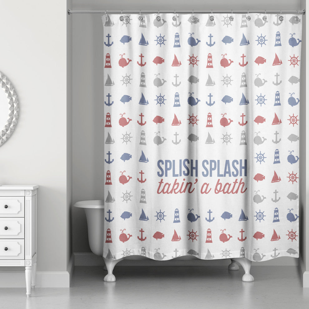 Splish Splash Takin' A Bath 71x74 Shower Curtain