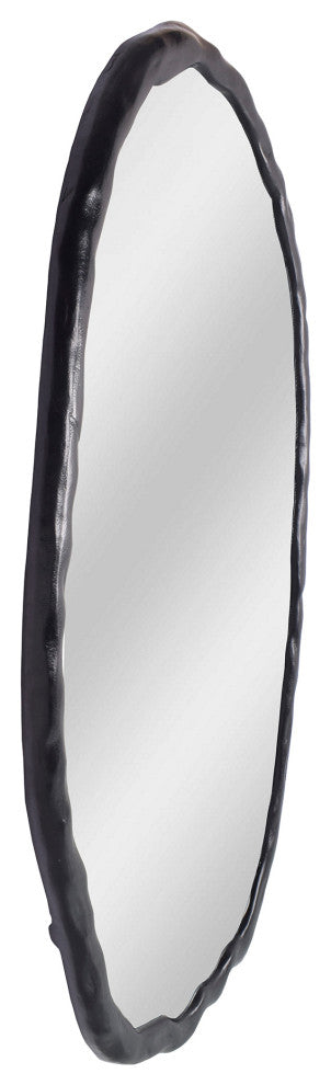 Foundry Oval Mirror Black