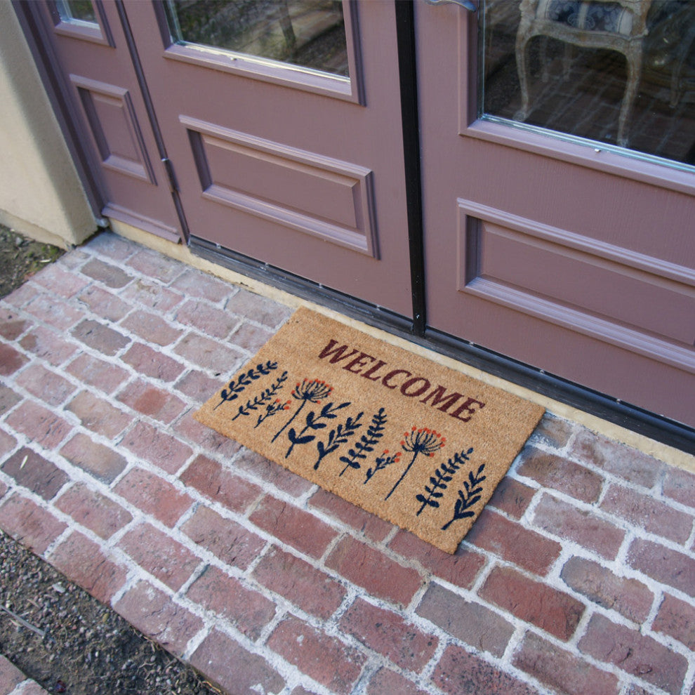 Rubber-Cal "Wildflower Meadow" Welcome Flower Doormat 15mm X 18" X 30"