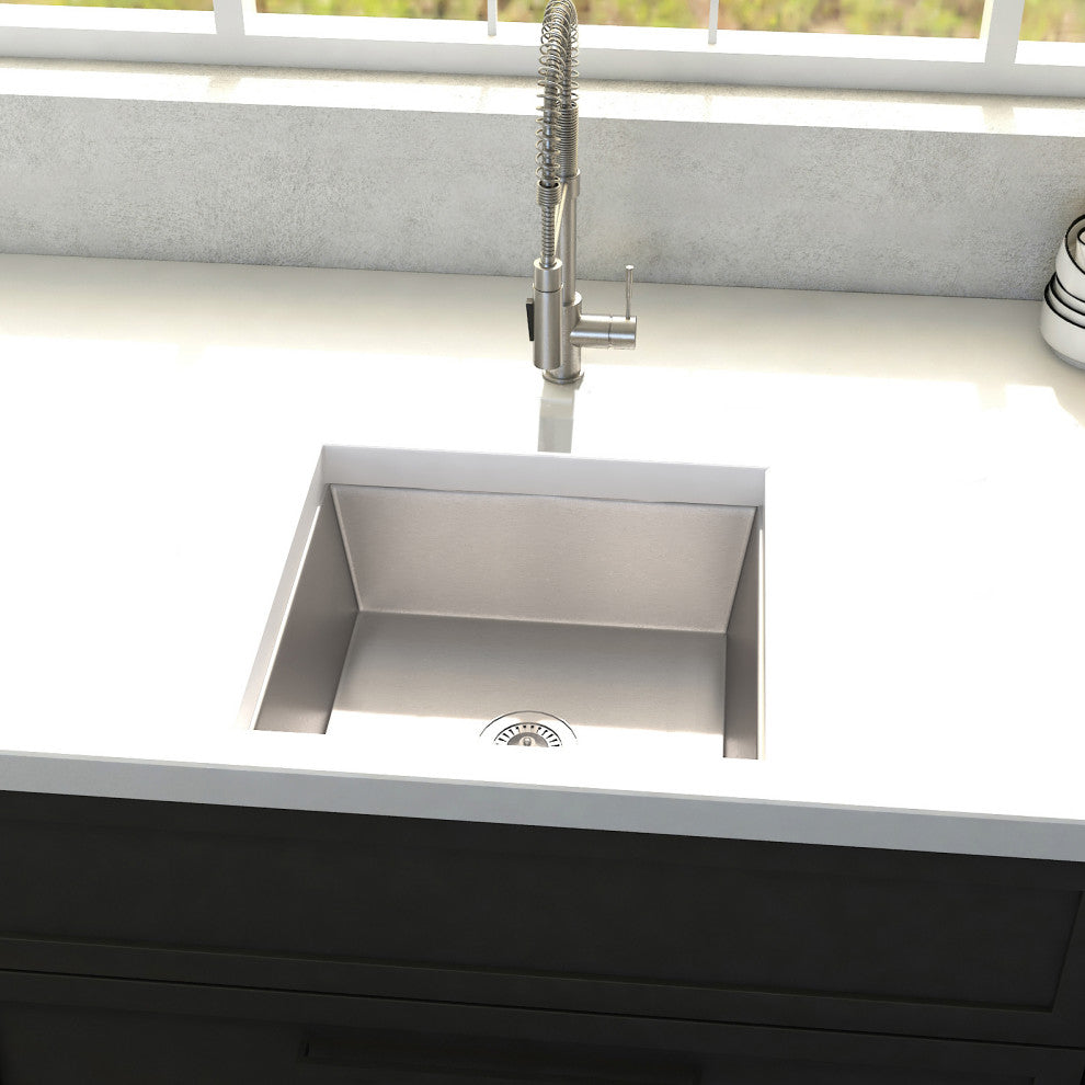 ZLINE Undermount Single Bowl Bar Sink in Stainless Steel (SUS-15)