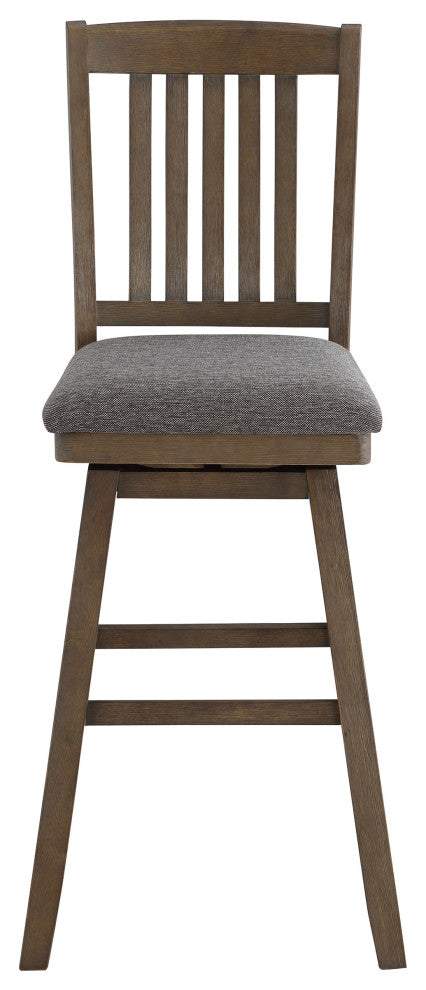 Madison Mission Walnut High Back Wood Bar Stool, 42.5 in.