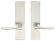 Waterfall Lever, Full Dummy Tubular Pair, Right Hand, Satin Stainless Steel