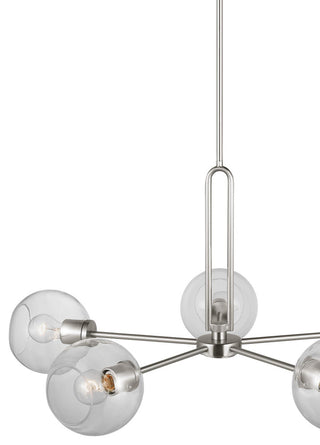 Codyn Five Light Large Chandelier, Brushed Nickel