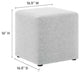 Callum 17 Square Woven Heathered Fabric Upholstered Ottoman