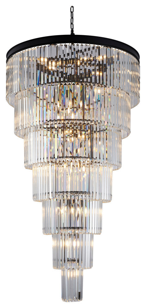 Bethel International RD14CUS-36 34-Light Chandelier, Black