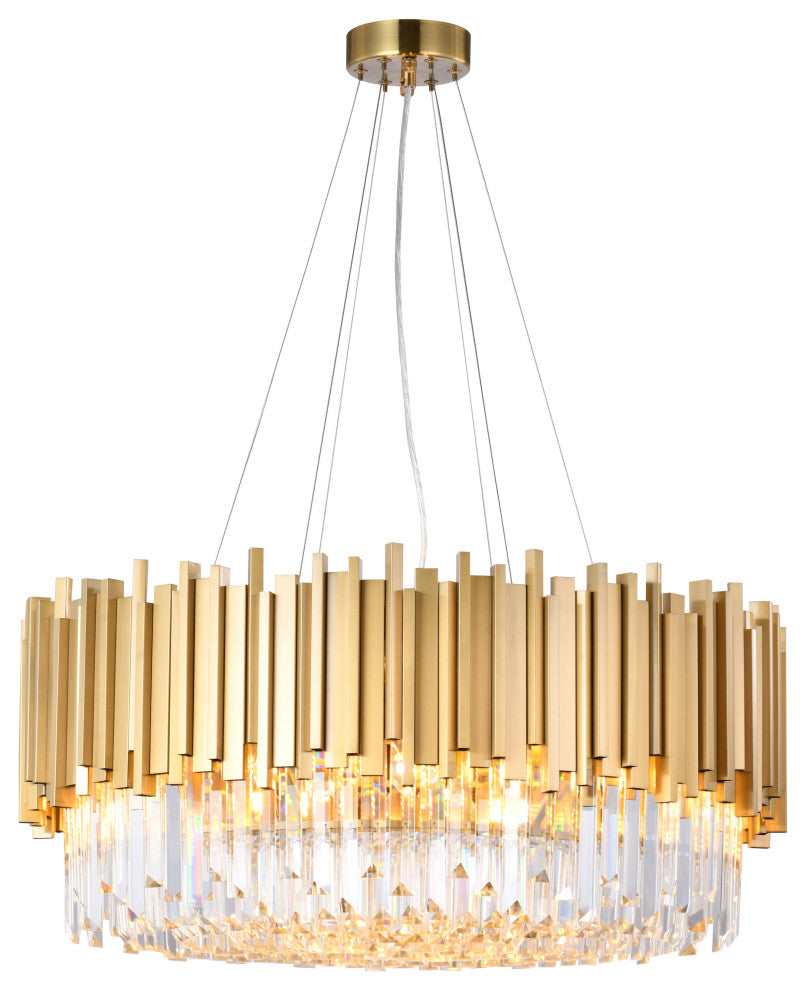 Bethel International MU10C28G 12 Light Chandelier, Gold