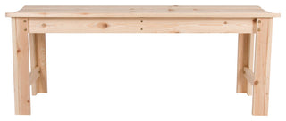 4' Backless Garden Bench, Natural