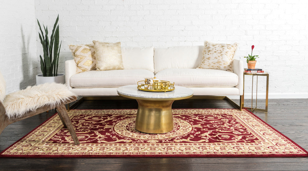 Unique Loom Red Napoleon Versailles 5' 0 x 8' 0 Area Rug