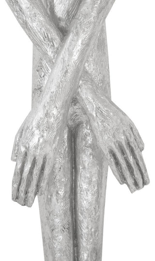 Skinny Male Wall Art, Resin, Silver Leaf