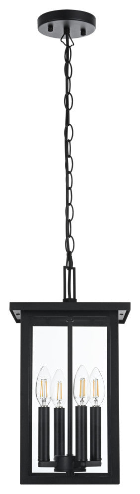 Home Living 9" Outdoor Pendant, Black