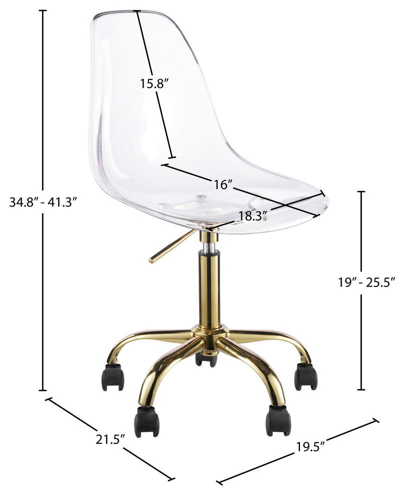 Clarion Office Chair, Gold