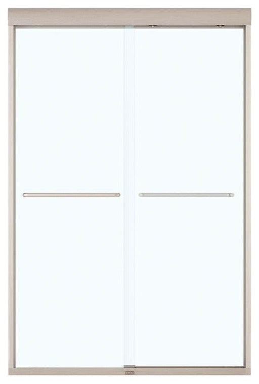MAAX Kameleon Semi-frameless Shower Door with Clear Glass, Brushed Nickel