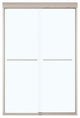 MAAX Kameleon Semi-frameless Shower Door with Clear Glass, Brushed Nickel