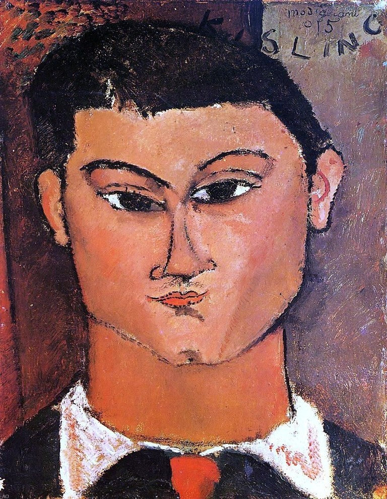Amedeo Modigliani Portrait of Moise Kisling, 21"x28" Wall Decal
