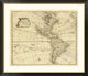 "America, 1747" Framed Digital Print by Emanuel Bowen, 46x40"