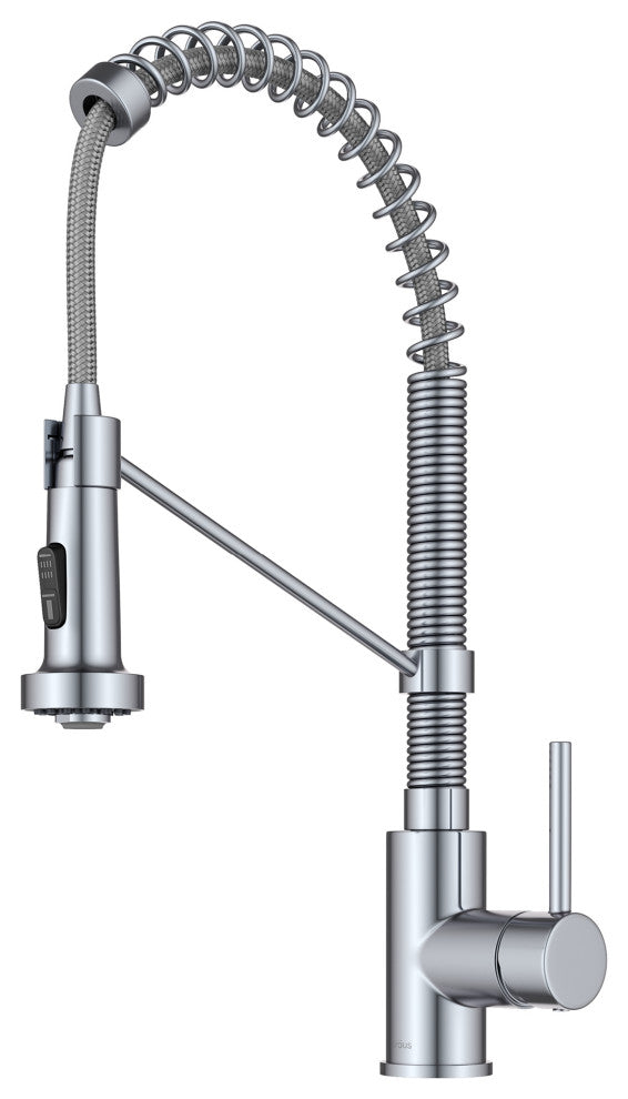 Bolden Commercial Style 2-Function Pull-Down 1-Handle 1-Hole Kitchen Faucet, Chrome