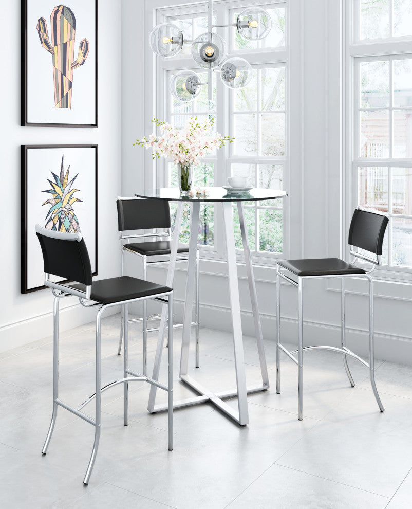 Lemon Drop Bar Table Chrome