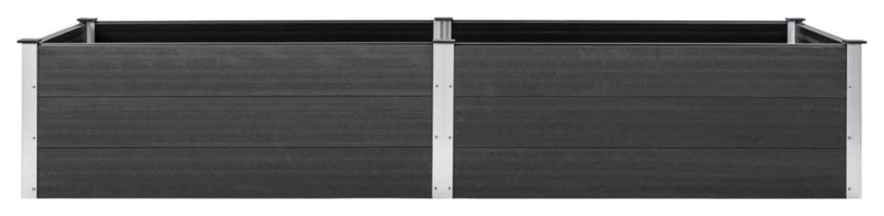 Vidaxl Garden Raised Bed 78.7"x39.4"x21.3" Wpc Gray