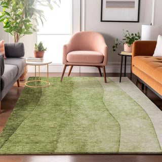 Premium Machine Washable Mayfield AMF625 Olive 9' x 12' Rug