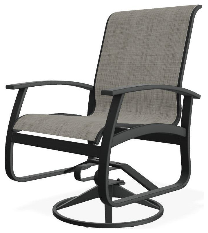 Belle Isle Sling Outdoor Swivel Rocker, Destiny Steel/Graphite
