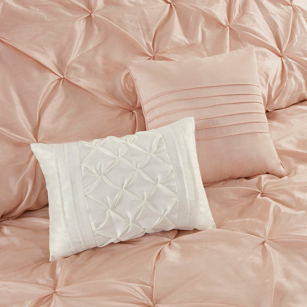 Madison Park Essentials Joella 24 Piece Room, a Bag, Blush